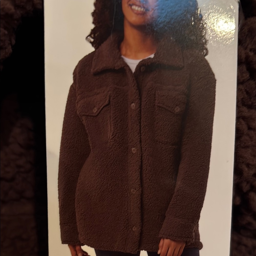 Women's Brown Sherpa Jacket L/XL